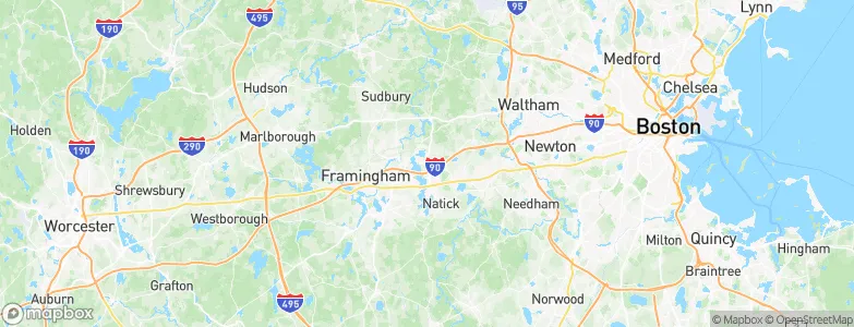 Cochituate, United States Map