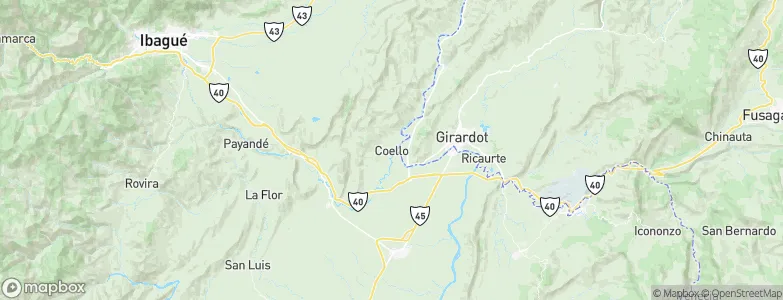 Coello, Colombia Map