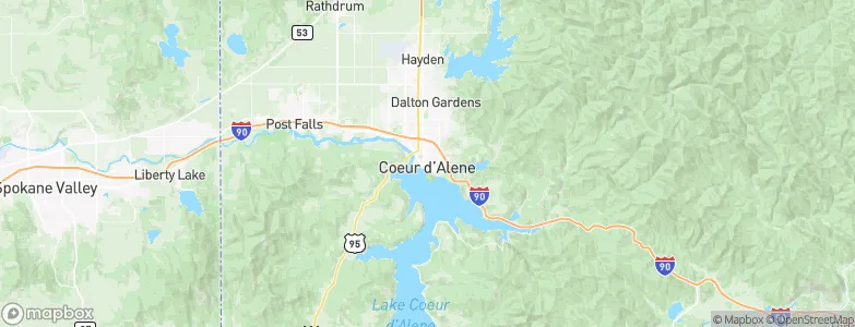 Coeur d'Alene, United States Map