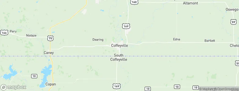 Coffeyville, United States Map