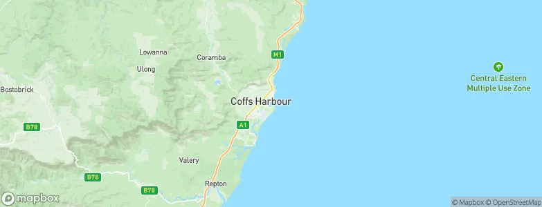 Coffs Harbour, Australia Map