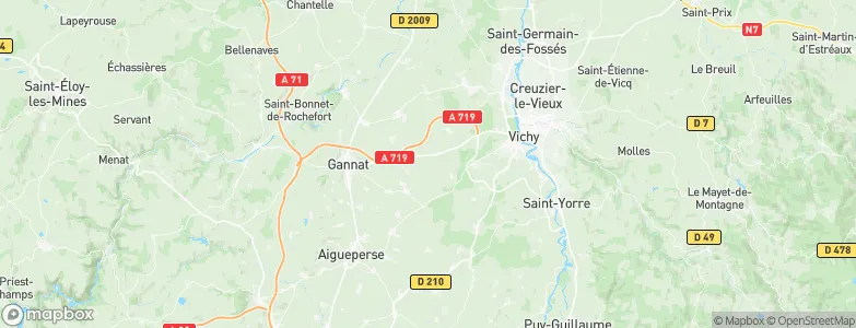 Cognat-Lyonne, France Map