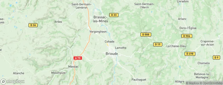 Cohade, France Map