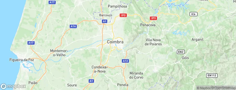 Coimbra, Portugal Map