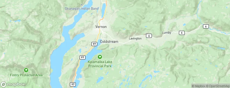Coldstream, Canada Map