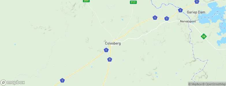Colesberg, South Africa Map
