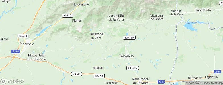 Collado de la Vera, Spain Map