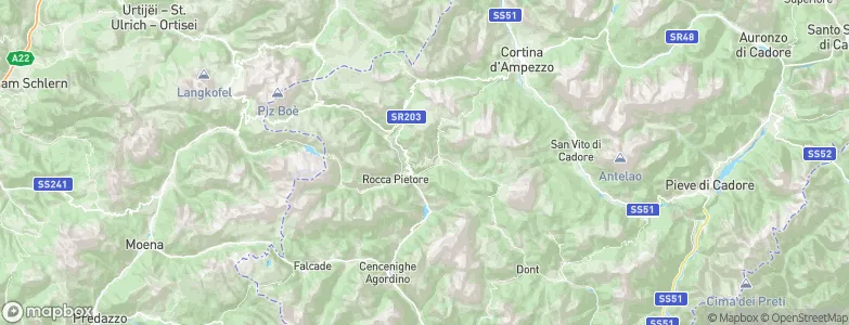 Colle Santa Lucia, Italy Map