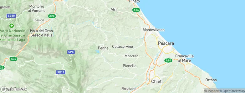 Collecorvino, Italy Map