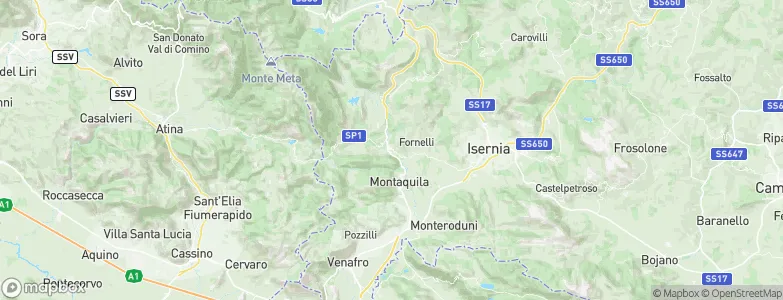 Colli a Volturno, Italy Map