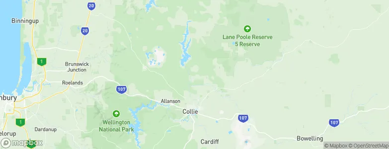 Collie, Australia Map