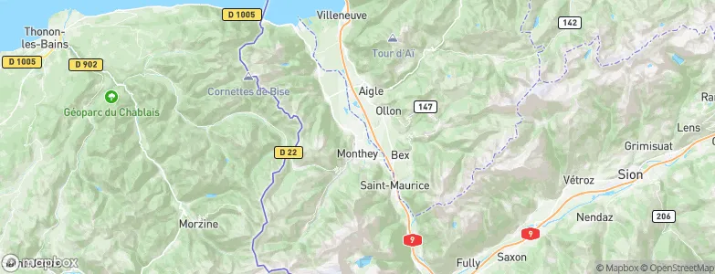 Collombey, Switzerland Map