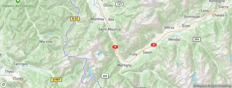 Collonges, Switzerland Map