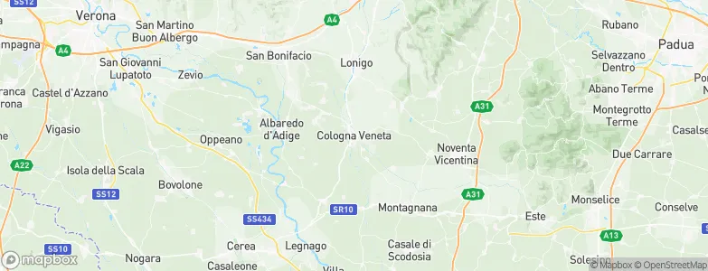 Cologna Veneta, Italy Map