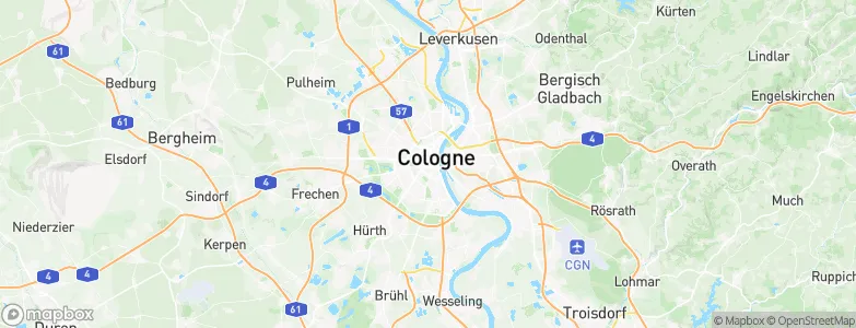 Cologne, Germany Map