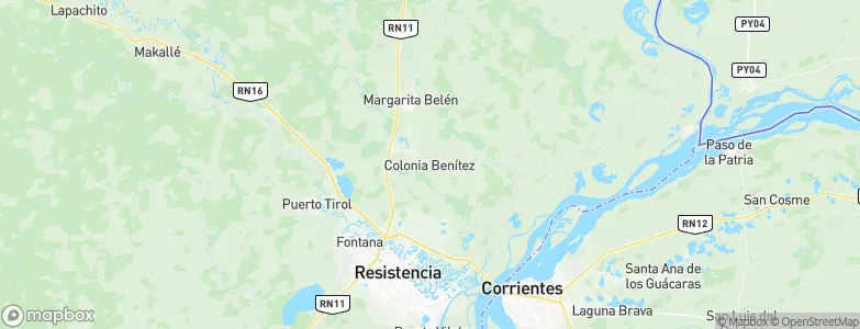 Colonia Benítez, Argentina Map