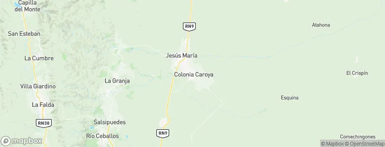 Colonia Caroya, Argentina Map