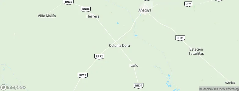 Colonia Dora, Argentina Map
