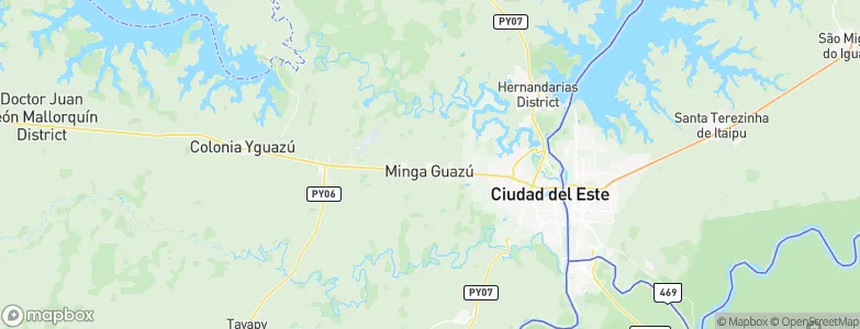 Colonia Felix Azara, Paraguay Map