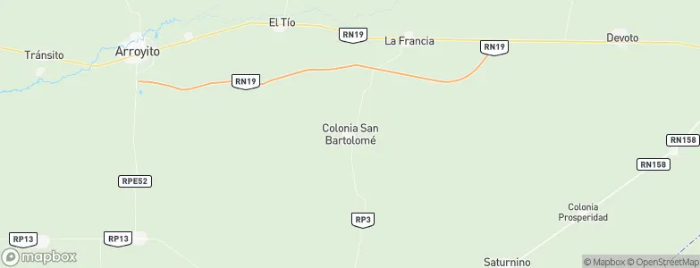 Colonia San Bartolomé, Argentina Map