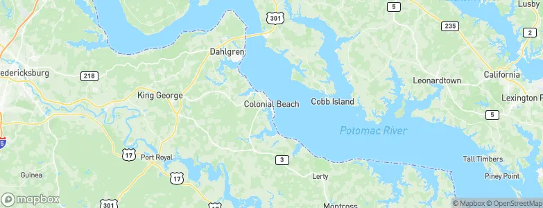 Colonial Beach, United States Map