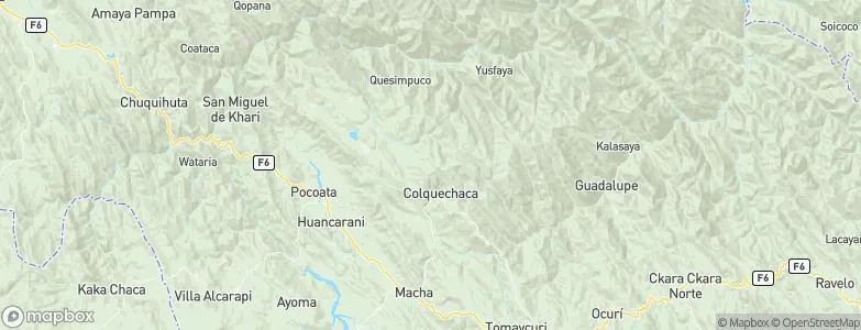 Colquechaca, Bolivia Map