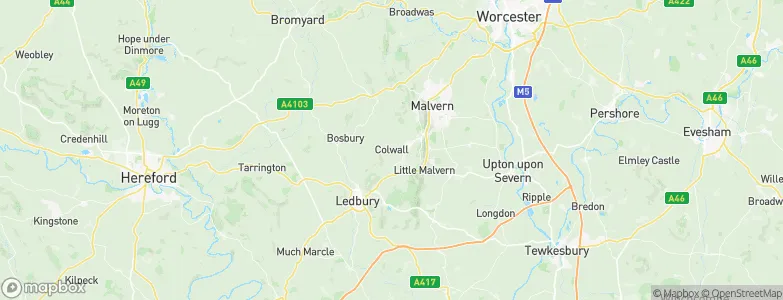 Colwall, United Kingdom Map