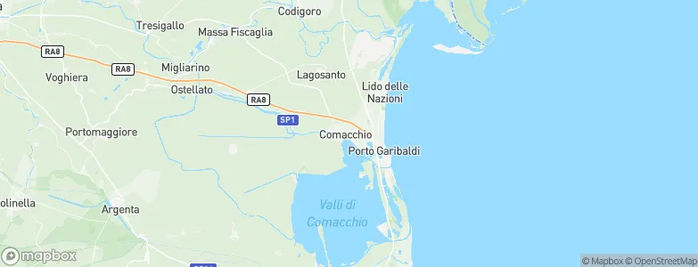 Comacchio, Italy Map