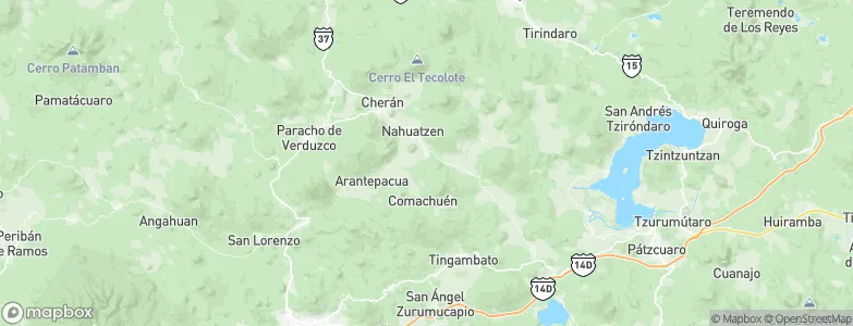 Comachuén, Mexico Map