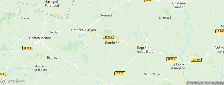 Combrée, France Map