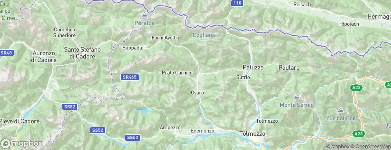 Comeglians, Italy Map