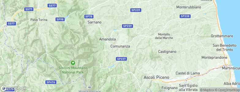 Comunanza, Italy Map