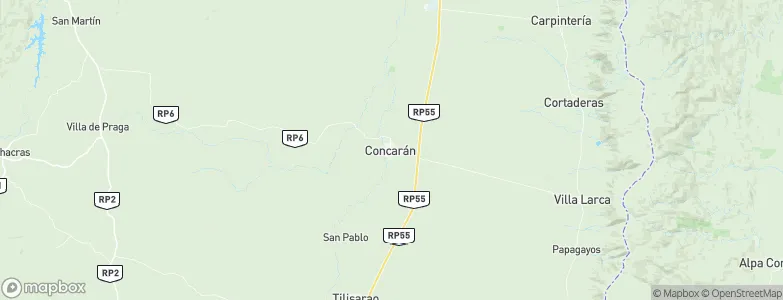 Concarán, Argentina Map