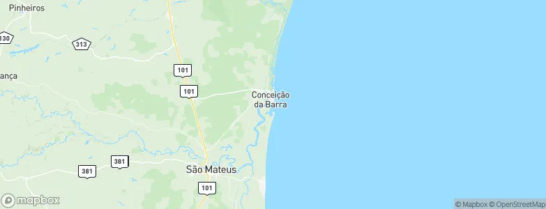 Conceição da Barra, Brazil Map