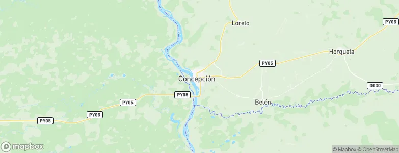 Concepción, Paraguay Map
