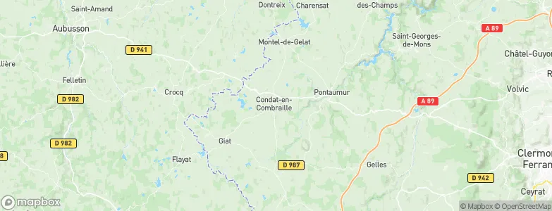 Condat-en-Combraille, France Map