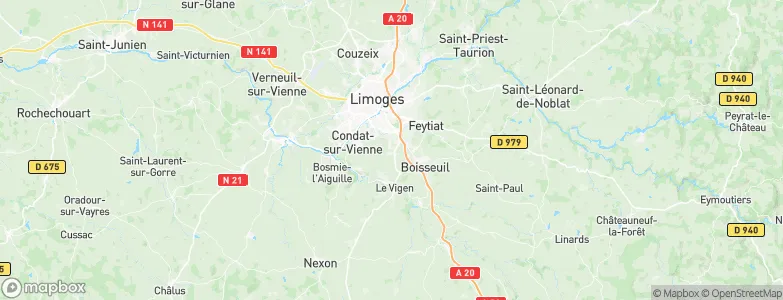 Condat-sur-Vienne, France Map