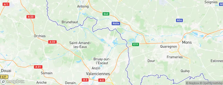 Condé-sur-l'Escaut, France Map