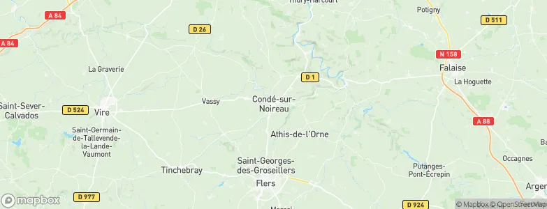 Condé-sur-Noireau, France Map