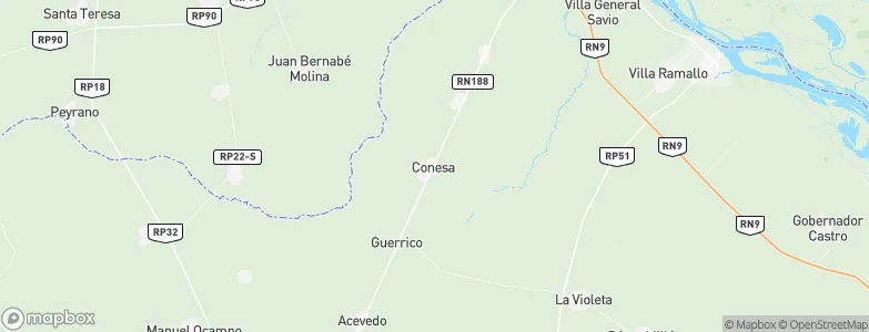Conesa, Argentina Map