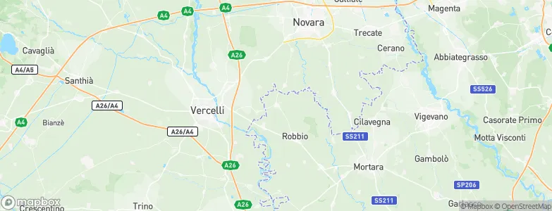 Confienza, Italy Map