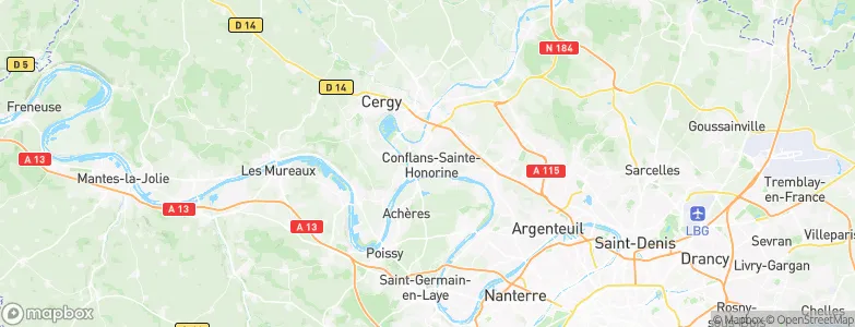 Conflans-Sainte-Honorine, France Map