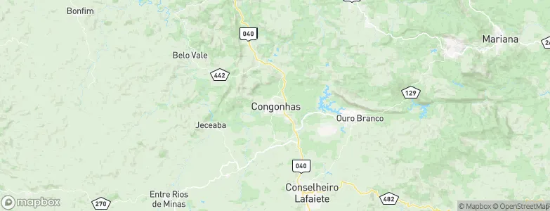 Congonhas, Brazil Map