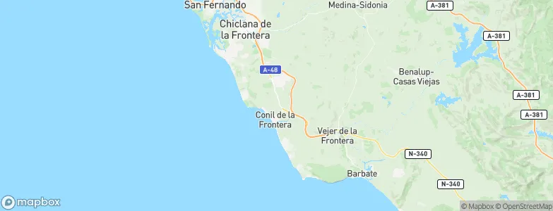 Conil de la Frontera, Spain Map