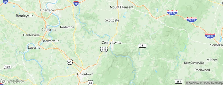 Connellsville, United States Map