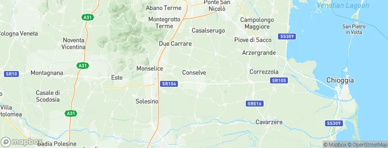 Conselve, Italy Map
