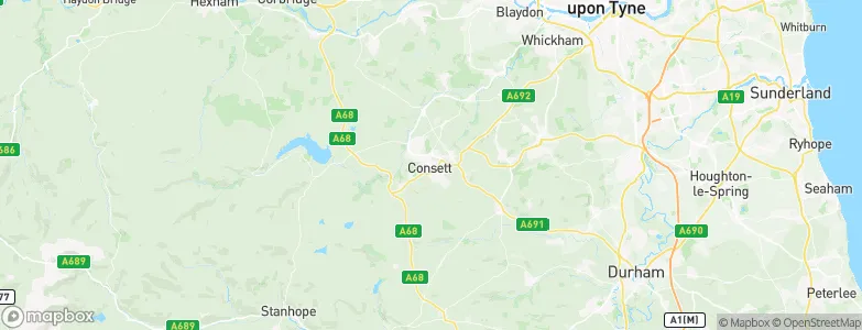Consett, United Kingdom Map