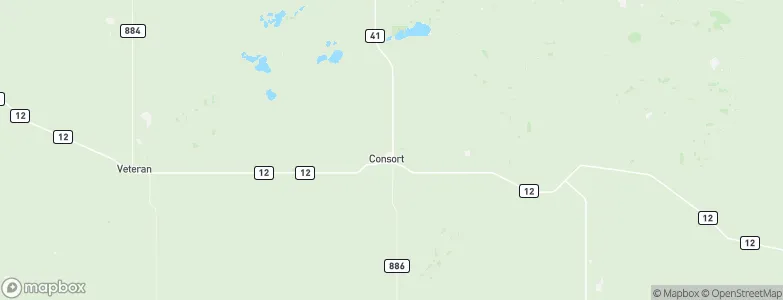 Consort, Canada Map