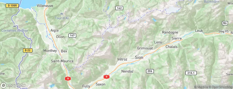 Conthey, Switzerland Map