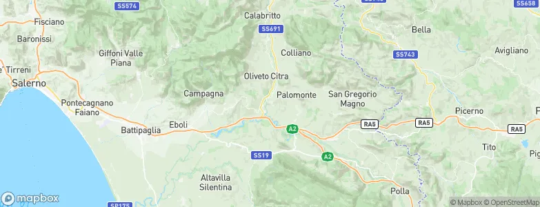Contursi Terme, Italy Map